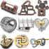 9 Pcs Metal Brain Teaser Puzzles, 3D Steel Puzzle for Adults, Unlock Interlocking IQ Education Toys