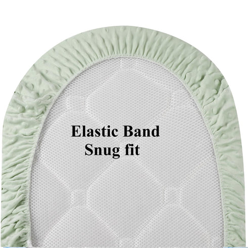 Fadacudan Set 2 Pack Dot Changing Pad Cover Stretch Ultra Soft for Baby Girls and Boys Light Green&Cream
