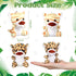 Leitee 10 Pieces Mini Plush Safari Stuffed Animals - 4.8 Inch Jungle Animal Plush Bulk - Lion Tiger Elephant Giraffe
