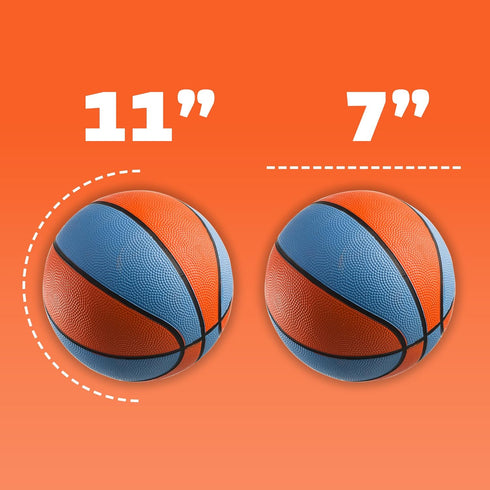 Mini Basketballs With Pump 7 Inch, Size 3 Pack Of 4 - Indoor/Outdoor Basketball Set for Kids