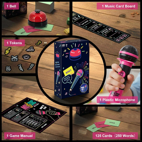 DANACNPR 2-10 Game,125 Party Game-Ultimate Music Trivia Challenge for Players,New Music Version of Family Card Lyric