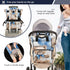 SUABO Backpack Baby Diaper Bag Watercolor Bear with Blue Bow Large Bag Waterproof Travel Diaper Bags for Moms and Dads