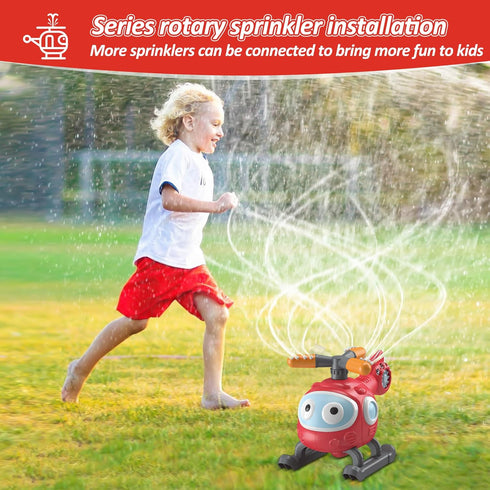 Outdoor Water Sprinklers Set with 4 T Ball for Kids Ages 4-8, Summer Lawn Game Equipment for Boys and Girls