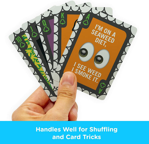 AQUARIUS Weed Playing Cards - Poker Size Deck for Your Favorite Card Games with Linen Finish