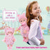 12" Set 3+ DOTVOSY Baby Doll with Clothes and Baby Carrier for Dolls Reborn Baby Doll Accessories Include Feeding