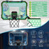Indoor Basketball Hoop for Kids, Mini Hoop with Remote Control, 7-Color LED Lights & 3 Balls, Over Door
