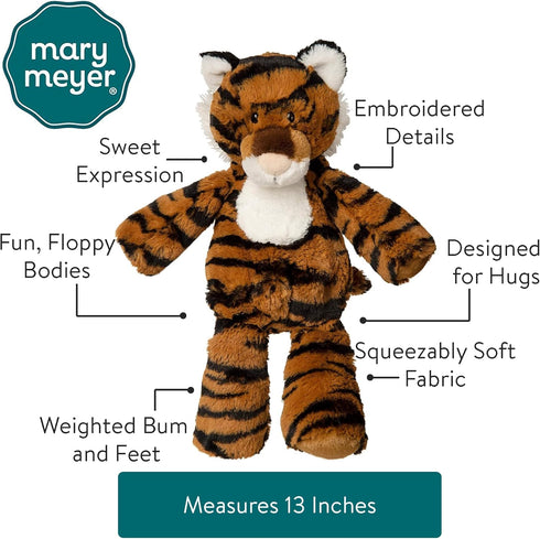 13-Inches, Mary Meyer Stuffed Animal Marshmallow Zoo Plush Soft Toy, Tiger