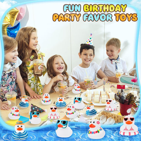 Honoson 36 Summer Summer Pcs Beach Rubber Duckies Bulk Mini Rubber Duck Bath Toys Float Bathtub Ducky Cute Squeaky
