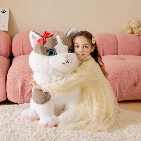 Giant Ragdoll Cat Stuffed Animal Plush Toy, Jumbo 26" Cute Plushie, Birthday Gifts for Kids