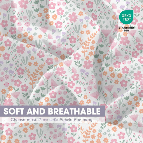 4 Pack, 52"x28"x8", Little Grape Land Crib Sheets Microfiber Fitted Crib Sheet for Standard Crib Mattress Soft