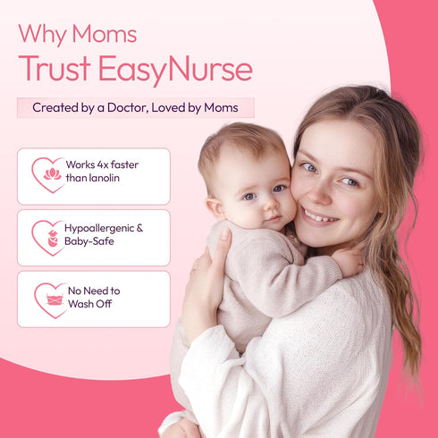 Easynurse 1.1oz (30g) Nursing Salve | All-Natural Nipple Balm for Sore, Cracked & Irritated Nipples | Postpartum