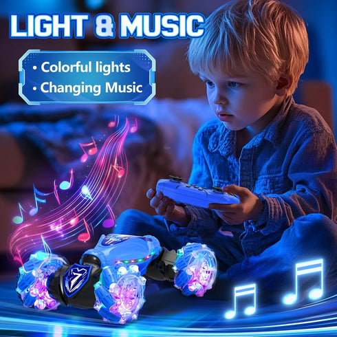 TinyFunz 360 4WD 2.4Ghz Gesture Sensing Remote Control Car Toys - Drift RC Stunt Car for Kids | Rotating Transform RC
