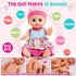 12in Set 20pcs Bag/Cradle/2 3 4 5 6 Golray Girl Baby Doll Crib and High Chair - Sound&Pee Interactive Baby Doll