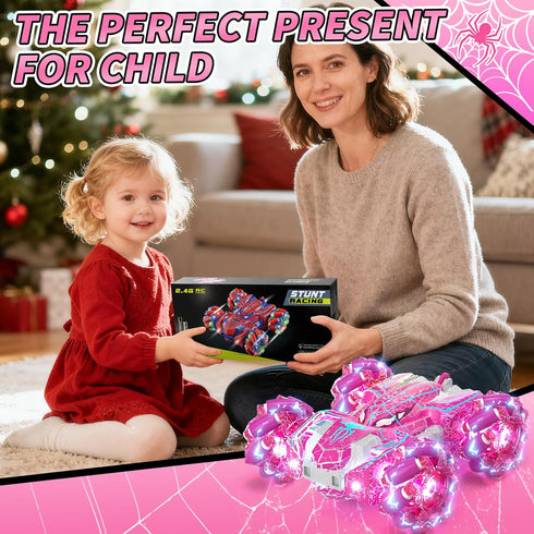SOGAWEBB 4 5 6 7 8 9 10 11 12, 2.4GHz Spider Toys for Girls Gesture Sensing Remote Control Car, Double Sided RC Cars