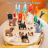 12PCS Realistic Dog Figurines, Hand Painted Tiny Puppy Animals Toy, Dog Cake Topper Gift for Kids & Toddlers