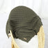 LAWKUL Baby Blankets Cable Babe Checkered Soft Cuddle Newborn Infants Receiving Swaddle, Dark Green 40"x30"