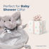 8 7 Inch Bearington Collection Baby Wee Spout - x Small Gray Elephant Stuffed Baby Blanket for Jungle Nursery Decor