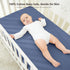 100% 52"x28" 2 Pack Bearmoss Muslin Crib Sheets Cotton Baby Crib Sheets Soft&Breathable Nursery Sheet for Standard Crib