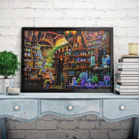 Ingooood 1000 Piece Jigsaw Puzzle for Adults - Fantasy Series Exhibition Bookstore_IG-1217