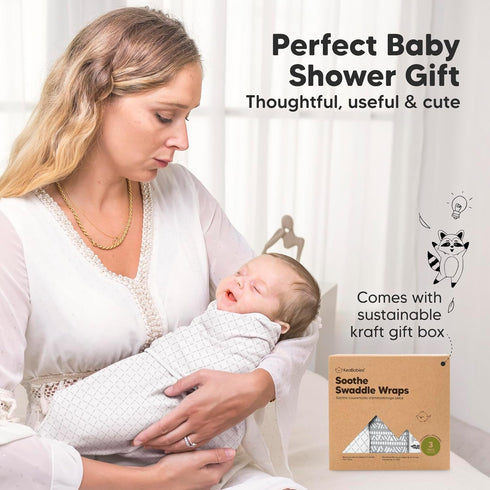 3-Pack 0-3 KeaBabies Organic Baby Swaddle Sleep Sacks - Swaddles for Newborns, Infant Months, Baby Girls, Boys, Soft