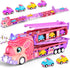 Hot Bee Girls Toy Car Set with Unicorn Toys Truck - 6