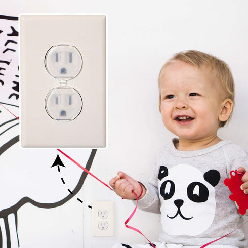 ABC123 Outlet Plug Covers, 36 Pack Clear Child Proof Electrical Outlets Protector