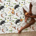 30 40 HawSkgFub Forest Woods Animal Friends Mink Baby Blankets Dotted Backing Boy Girl Shower Gift, Bear Deer Fox