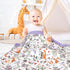 Purple Fleece Baby Blanket for Boys & Girls, Soft Portable Toddler Minky with Woodland Animal Print, 40 x 30 Inch
