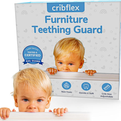 cribflex Crib Rail Covers for Teething Furniture Edge Protector for Baby - Plastic