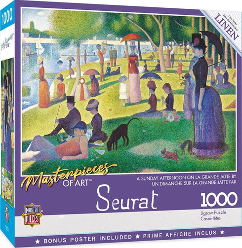 MasterPieces 1000 Piece Jigsaw Puzzle - A Sunday On La Grande Jatte for Adults, Family, or Youth - 19.25"x26.75"