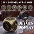 Spinner,7 1 Metal Fidget in Unique Polyhedral Fantasy Gaming Dice for Tabletop RPG Accessories(Bronze)