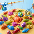 LILYBUDS 3-5 4-8, 3 4 5 6 7 8 Magnetic Fishing Game Toys for Kids Toddlers Water Table Bathtub Toys with Pole Rod Net