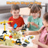 Helsort 37 8 2.2 lbs 3+ Sand Construction Site Kit - Pcs Play Sand Art Kit with Construction Trucks, Folding Sandbox
