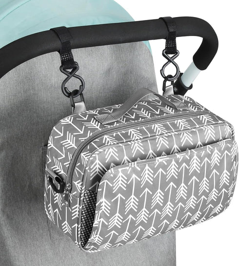 Accmor Stroller Organizer, Universal with Insulated Cup Holder, Large Capacity Stroller Bag Caddy for Uppababy, Doona