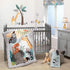 Bedtime Originals Mighty Jungle Fitted Crib Sheet, Multicolor, 52x28 Inch (Pack of 1)