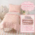 Set 4-Piece Set Toddler Bedding for Girls Pink Jacquard Pom Pom Tufts Bohemian Boho Tufted Dots Crib Toddler Comforter