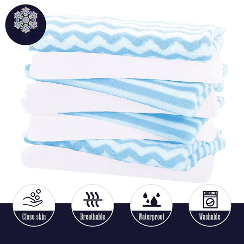 8 Pack White,16 12 Inch Super Soft Baby Burp Cloths, Baby Washcloths, Ultra Absorbent Large Newborn Burping Cloth