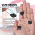 Lxnoap 10-Pack Stainless Steel Baby Safety Pins (Black)