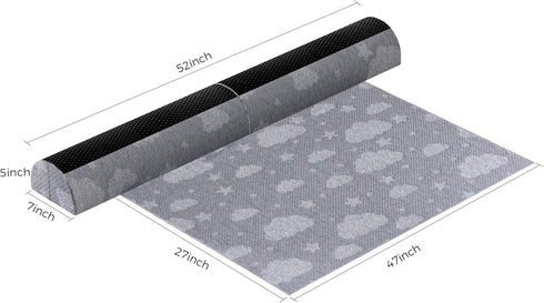 Kohentact 2PCS Bed Rail Bumpers for Toddlers with Pad - Foam Foldable Bed Bumper Guard with Dual Non-Slip Pads
