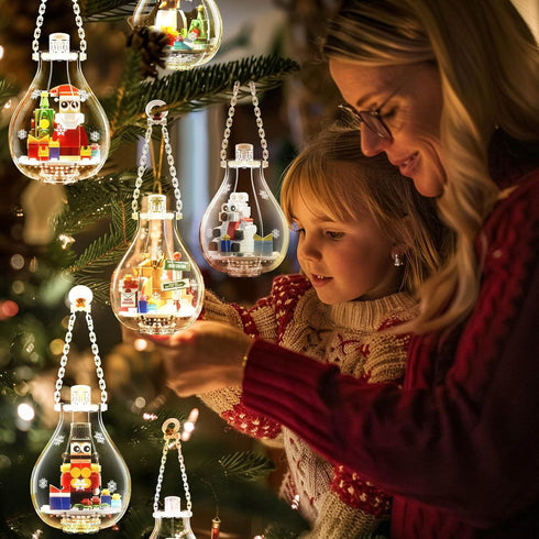 2025 Set, (647 Christmas Ornaments Building Ornament for Christmas Tree with Light, Xmas and Thanksgiving Holiday