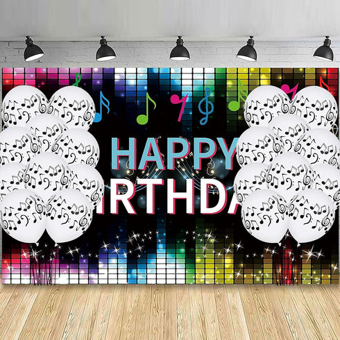 30 Pcs Music Notes Balloons, 12 Inches Latex Balloons for Musical Theme Birthday Party Decorations