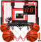 Indoor Basketball Hoop Toy for Kids - Pro Over The Door Basketball Hoop with LED Lights, Scoreboard & 4 Balls