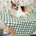 3D Checkerboard Grid Toddler Blanket, Soft Cozy Corduroy Bed Blanket with Stripe Chessboard Design, Infant Newborn