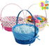 JOYIN 3 Pcs Easter Bamboo Baskets with Polka Dots Lining and Handle,