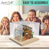 Hands Craft Miniatures Dollhouse Display Case | Acrylic Dust Cover & Wooden Base | Protective, Dust-Free Display |