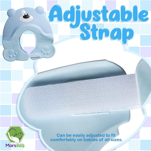 Mars Baby Shampoo Bath Visor - Shower Cap Keeps Water out of Babies Eyes During Bath Time - Adjustable Baby Shampoo Cap