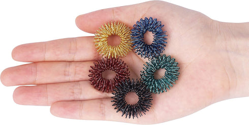 10 Pack, Mr. Pen- Spiky Sensory Rings, Jewel Tones, Stress Relief Fidget Sensory Toys, Fidget Ring for Anxiety
