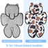 3in1 Baby Car Seat Head Body Support,Soft Breathable Infant Car Seat Insert Newborn Boy Girl,Reversible Cotton-Minnky