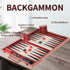 Backgammon Set - American Flag Design Classic Board Game for Family Game Night or Friends Party