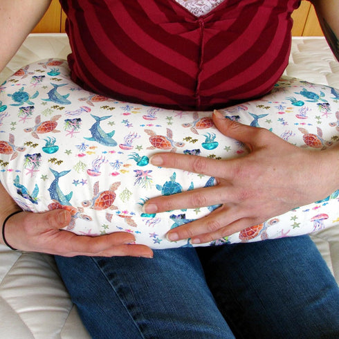 Fantasy Sea Animals Baby Nursing Pillow Covers for Boy Girl Turtle Whale Jellyfish Corals Nursery Slipcovers